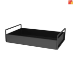 Rectangular Metal Serving Tray with Handles – Versatile for Coffee Table, Breakfast, and Kitchen