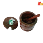 Elegant Multi-Use Wooden Bowl with Lid and Spoon for Dining Table