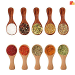 Set of 10 Sisam Wooden Spoons – 4-inch, Durable and Eco-Friendly Kitchen Utensils