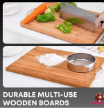 Durable Wooden Chopping Board for Vegetables and Kitchen Use – Size 20x30 cm - Image 2
