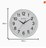 Titan Wall Clock - 30 cm Silver - Image 2