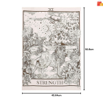 Beige Floral Tarot Tapestry for Bedroom - Image 2