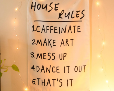 House Rules Cotton Tapestry