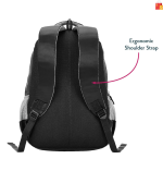 Black Backpack for Girls -19-Inch, 3 Compartments - Image 4