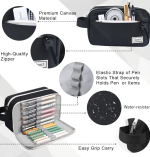 Pencil Case with 3 Compartments