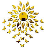 Sun Golden Decorative Mirror