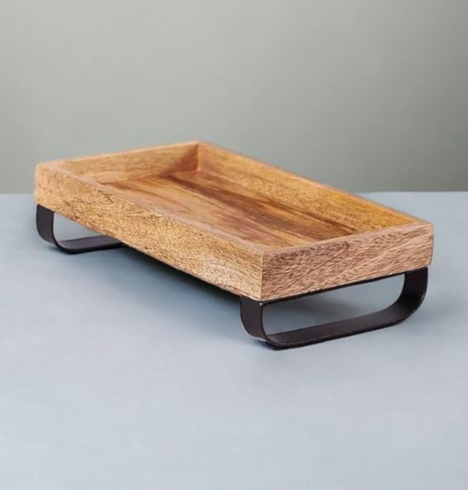 united design (30) Natural Medium-Sized Wooden Tray for Serving and Decoration - Image 1