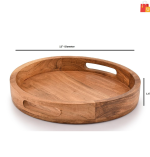 Durable Wooden Tray with Handles – Perfect for Serving and Display - Image 2