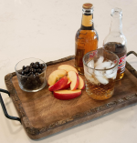 Stylish Wood Serving Tray with Black Metal Accents – Stylish and Functional - Image 5
