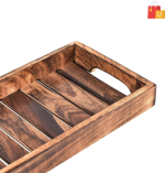 Wooden Serving Tray with Elegant Brown Finish – Ideal for Restaurant or Home Use - Image 2