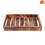 Wooden Serving Tray with Elegant Brown Finish – Ideal for Restaurant or Home Use