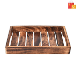 Wooden Serving Tray with Elegant Brown Finish – Ideal for Restaurant or Home Use