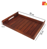 Elegant Sheesham Wood Rectangle Tray – Perfect for Dining and Kitchen Use - Image 2