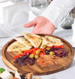 Rustic Sheesham Wood Serving Platter for Food and Drinks - Image 2