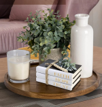 Beautiful Round Wooden Tray – Ideal for Serving, Decoration, and Candle Display - Image 2