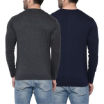 Men Solid Full Sleeve Cotton T-Shirt (Pack Of 2) - Image 2