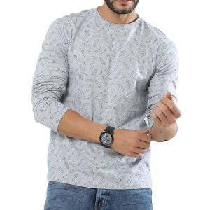 Printed Men's Cotton Full Sleeve T-Shirt