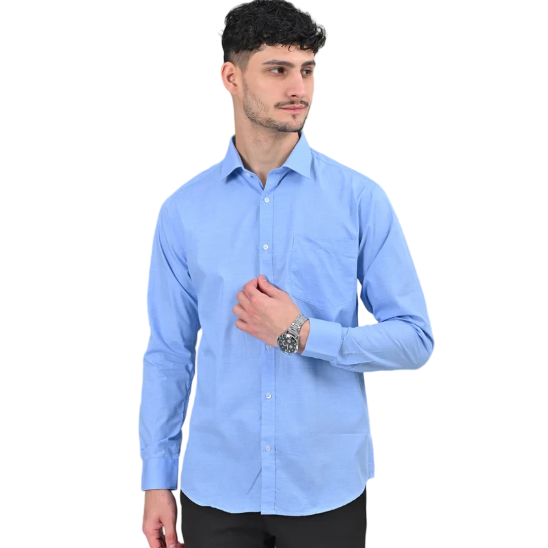 Untitled design - 2025-03-17T161139.057 Sky Blue Regular Fit Shirt