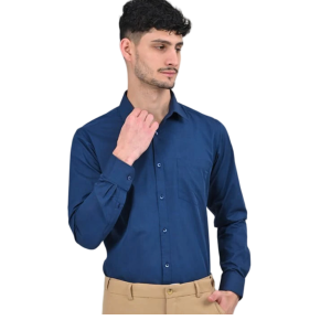 Navy Blue Regular Fit Shirt