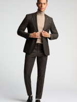 Elegant Brown Formal Trousers