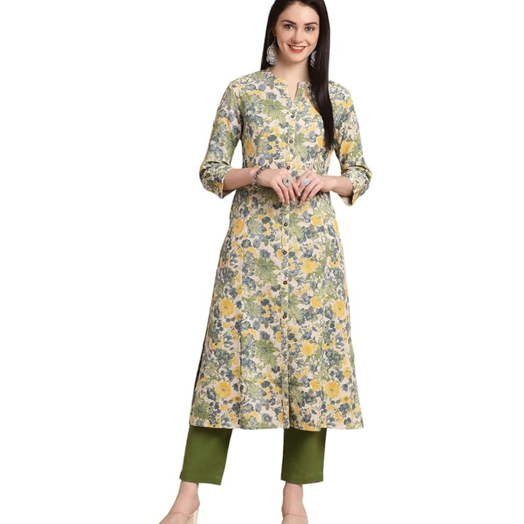Untitled design - 2025-03-24T145324.894 Stylish Cotton Kurta for Women - Image 1