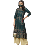 Rayon Floral Printed Anarkali Kurta