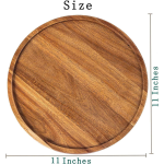 Round Wood Tray For Coffee Table