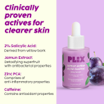 PLIX - THE PLANT FIX Jamun Face Wash and Active Acne Serum Combo for Women & Men - Image 2