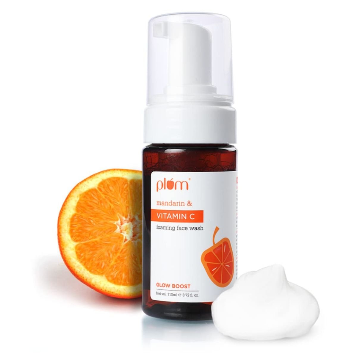 @Miniexpress.lk - 2026-07-03T195116.625 Plum Vitamin C Foaming Face Wash With Mandarin For Glowing Skin - 110ml - Image 1