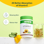 OZiva Plant Based Natural Vitamin E Capsules for Face & Hair (Pack of 1, 30 Capsules) - Image 3