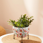 Floral Flower Planter with Tripod Stand for Home - Image 2