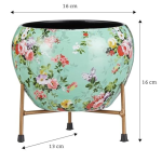 Floral Flower Planter Pot with Tripod Stand for Home - Image 2