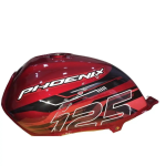 Petrol Tank For Tvs Phoenix 125 | Black With Red Sticker