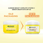Garnier Skin Naturals, Day Cream, Brightening & Protects Skin from Sun, Bright Complete Vitamin C Serum Cream, 45 g - Image 2