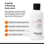 Minimalist 2% Salicylic Acid + LHA Body Wash Shower Gel For Women & Men | 200 ml - Image 2