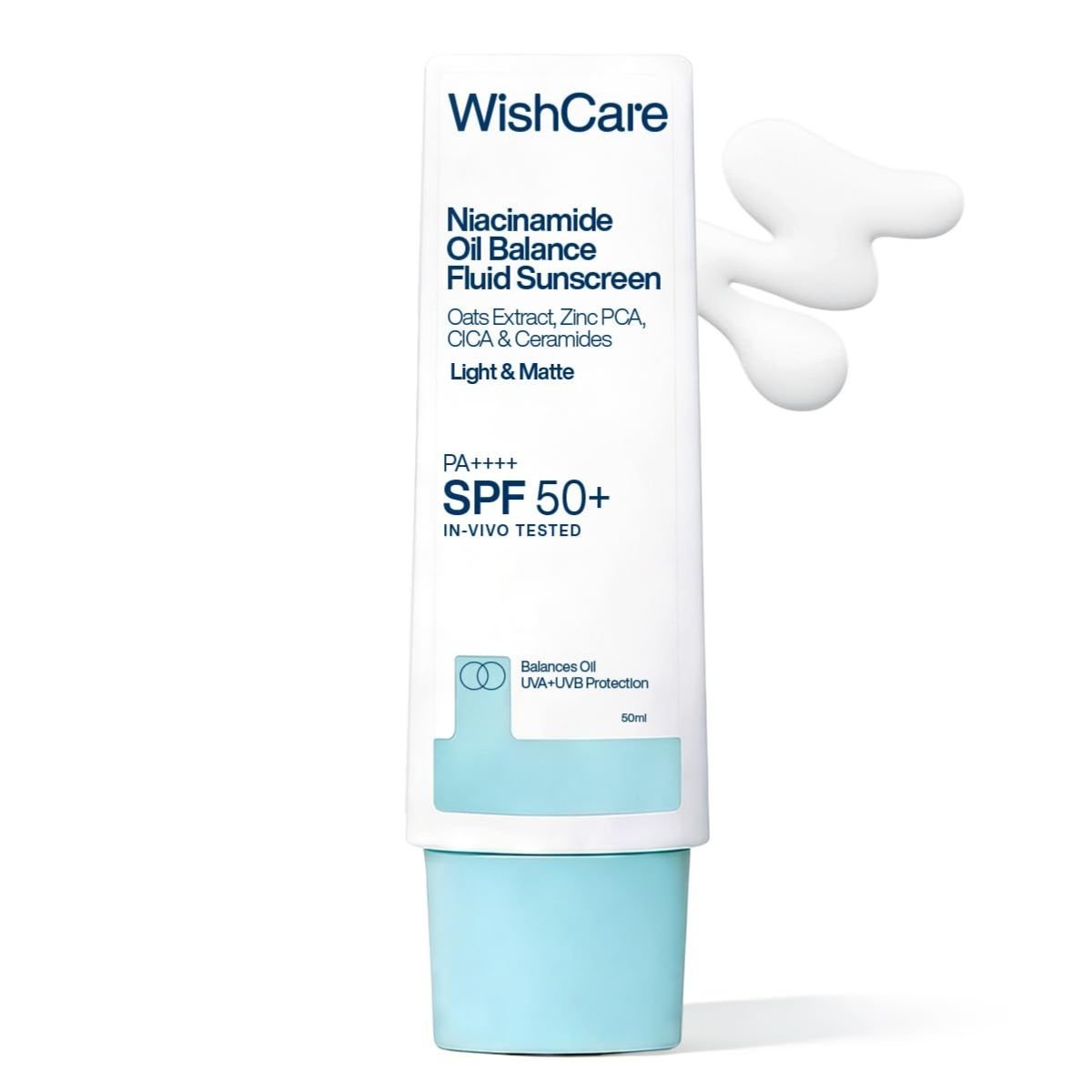 @Miniexpress.lk - 2026-07-08T175703.833 WishCare 5% Niacinamide Oil Balance Fluid Sunscreen SPF 50 PA++++ 50 g - Image 1