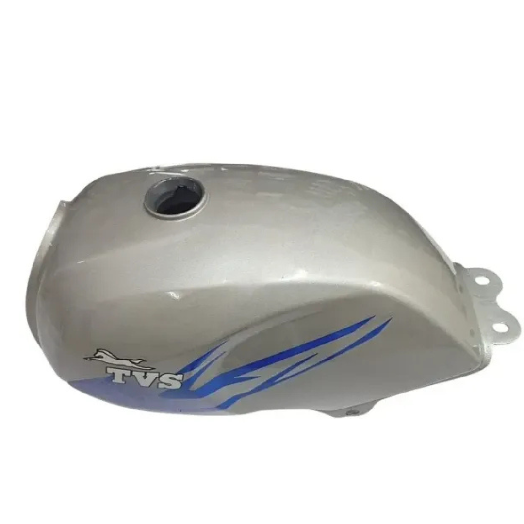 Untitled design - 2025-06-09T023912.996 Ensons Petrol Tank for TVS Victor GL (Silver) - Image 1