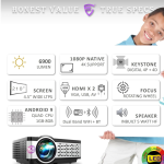 Brighter Bluetooth Projector