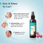 Pilgrim Alcohol Free Red Vine Face Toner Spray with Vitamin B3 and Aloe, Face Mist Spray For Anti Ageing, Glowing Skin - 100 ml - Image 5