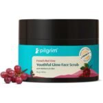 PILGRIM French Red Vine Face Scrub with Mulberry Extract & Aloe for Glowing Skin - 50 g