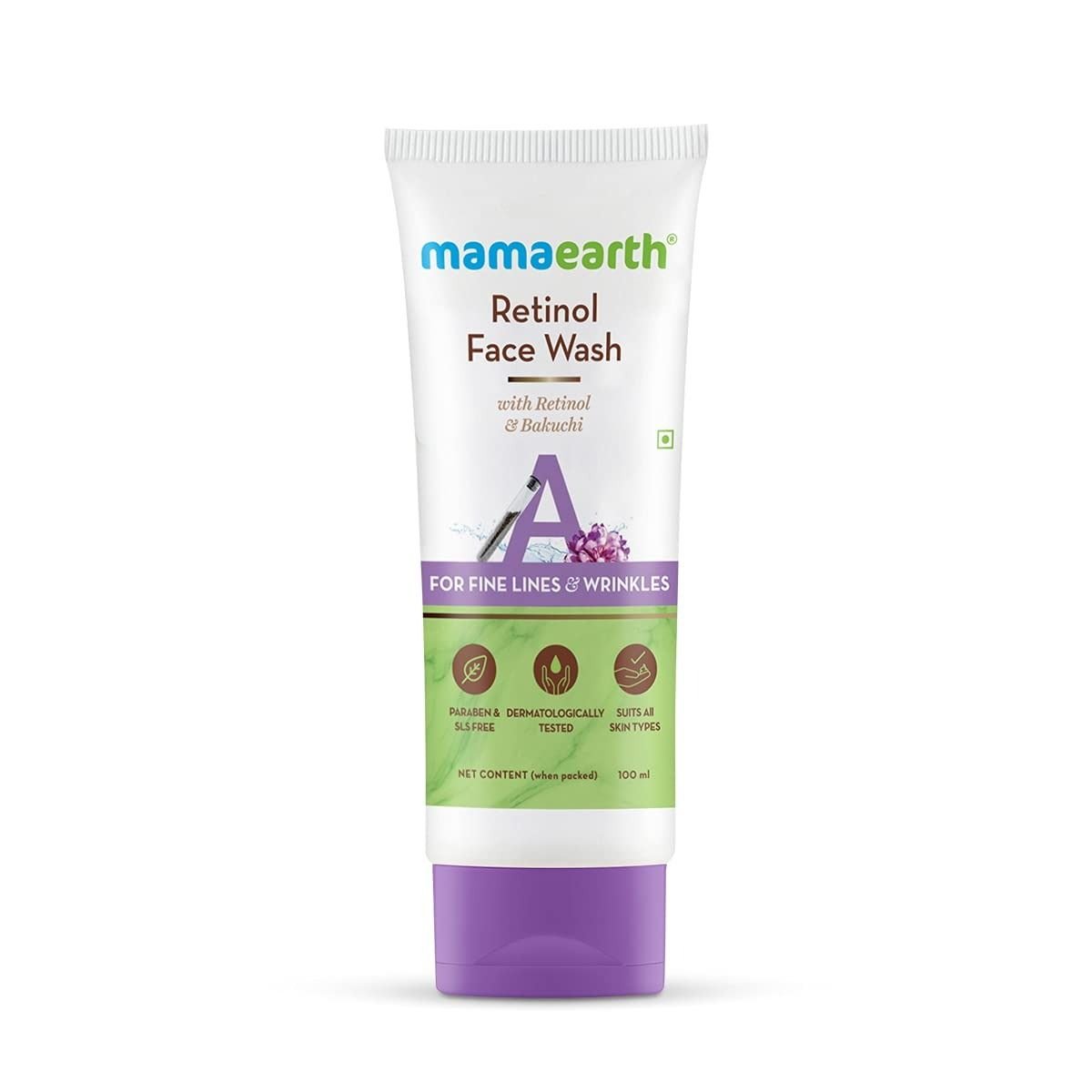 @Miniexpress.lk - 2026-07-04T194845.788 Mamaearth Retinol With Retinol & Bakuchi For Fine Lines And Wrinkles Face Wash - 100 ml - Image 1