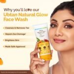 Mamaearth Ubtan Natural Glow Face Wash with Turmeric & Saffron For Tan Removal & Skin brightening - 100ml - Image 2
