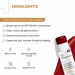 DERMATOUCH Kojic Acid Ceramide SPF 50 PA+++ Tinted Wine Lip Balm - 5g - Image 4