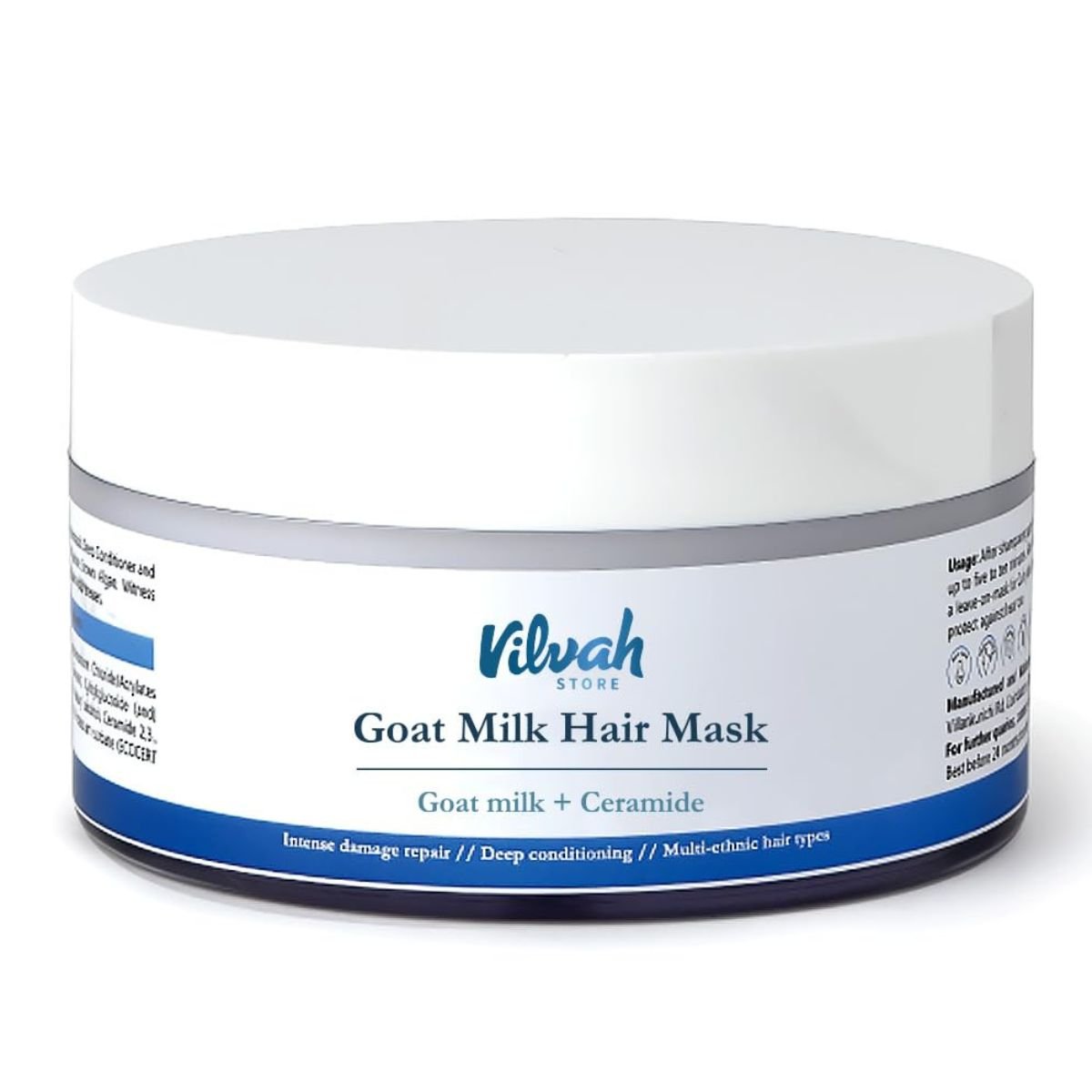 @Miniexpress.lk - 2026-07-10T220431.102 Vilvah Goat Milk Hair Mask for Dry, Frizzy & Damaged Hair - 200g - Image 1