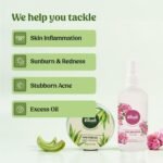 Vilvah Sensitive Skin Combo | Aloe Vera Gel + Rose Water Toner - 100ml Each - Image 2