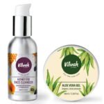 Vilvah Anti-Acne Combo | Honey Fix Face Wash + Aloe Vera Gel - 100ml Each