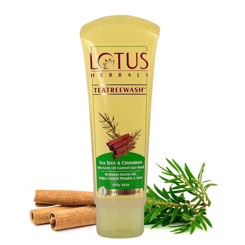 Lotus Herbals Tea Tree and Cinnamon Anti-Acne Oil Control Face Wash-120g