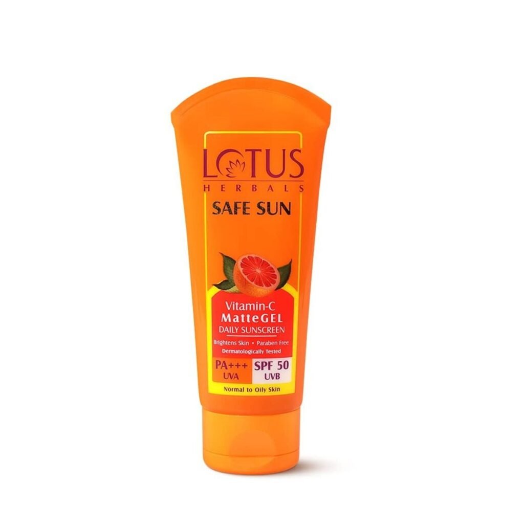 Lotus Herbals Safe Sun Vitamin C Matte Gel Daily Sunscreen SPF 50 PA+++