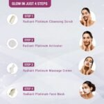 Lotus Herbals Radiant Platinum Cellular Anti-Ageing Facial Kit 4 in 1 Pack - 200g - Image 2