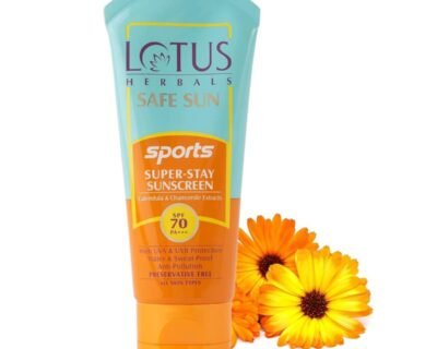 Lotus Herbals Safe Sun Sports Super Stay Sunscreen Cream SPF 70 PA+++